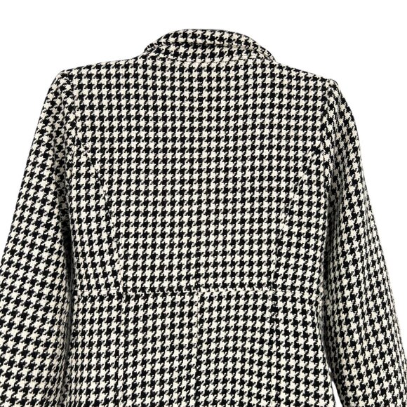 bitten by Sarah Jessica Parker Houndstooth Coat Black White Size Medium - Picture 6 of 10